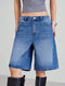 High-Waisted Loose-Fitting Denim Shorts for Women