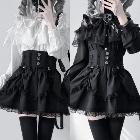 Summer Lolita Blouse with Lace Detail