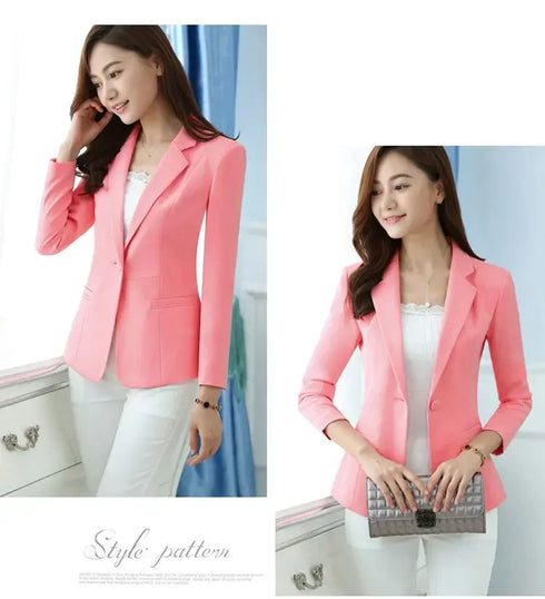 Elegant Women's Blazer in Pink and Blue