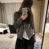 Polka Dot Knitted Cardigan Women’s Long Sleeved Top