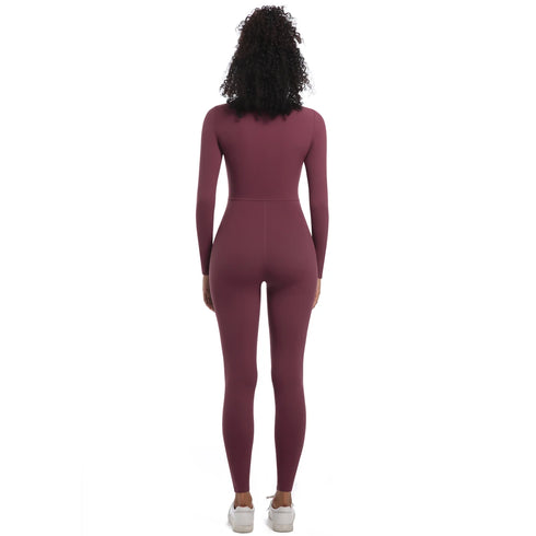 Women's Seamless Long Sleeve Sports Bodysuit