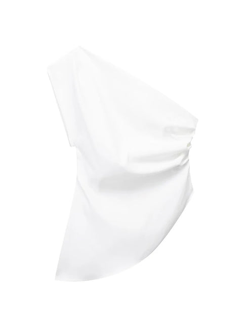 Asymmetric Off Shoulder T-Shirt for Stylish Women