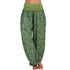 Plus Size Printed Wide Leg Harem Pants