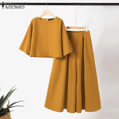 ZANZEA Women's 2 Piece Autumn Co-ord Set