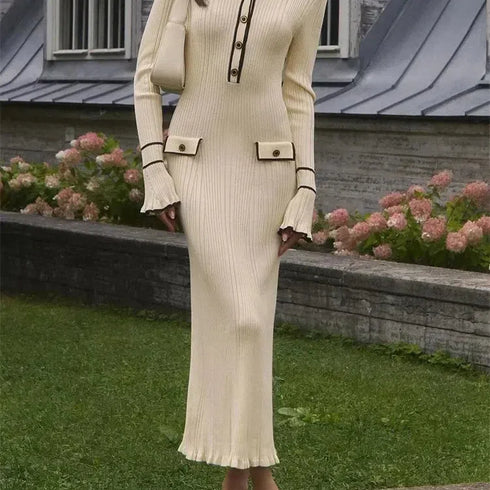 Tossy Ruffled Knit Maxi Dress for Women