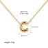 3D Bubble Initial A-Z Mini Necklace - Gold Plated