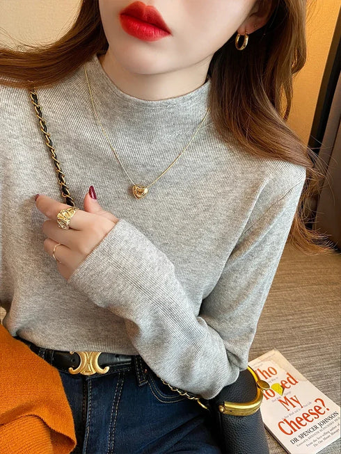 Autumn Women’s Half Turtleneck Pullover Sweater