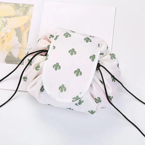 Women’s Drawstring Cosmetic Bag - Travel Makeup Organizer