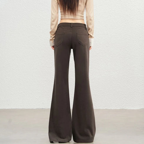 Women's High Waist Wide Leg Denim Trousers