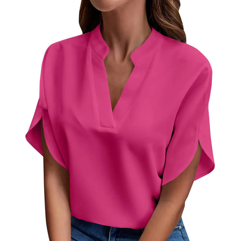 Elegant Summer V-Neck Blouse for Women