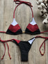 Multicolour Push Up Ribbed Bikini Set