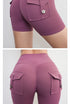 Peach Butt Fitness Cargo Shorts for Women