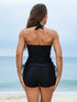 Women's Black Tankini Swimsuit with Boyshorts