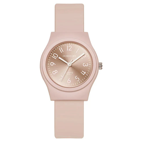 Silicone Strap Quartz Watch for Women - Luxury Casual Style