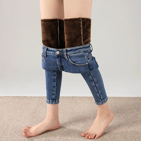 Women's Fleece-Lined Skinny Jeans