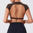 Ctenkevet Women's Yoga Crop Top with Back Detail