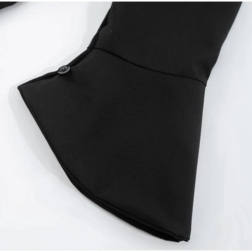 Slim Fit Flared Sleeve Women's Blouse