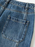 Retro Diamond Washed Straight Jeans for Women