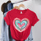 Oversized Brushstroke Heart Tee for Women