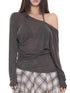 Sexy Thin See Through Long sleeve Oversize T shirt Women Bandage Off shoulder Top Female Basic Long Tees Korean Chic Lady New
