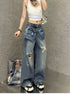 Chic Wide Leg Denim Jeans for Women