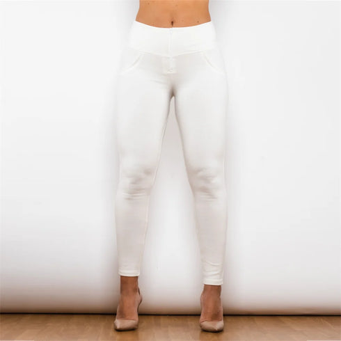 Plus Size High Waist Push Up Skinny Pants for Women