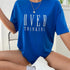Over Thinking Letter Print Women Cotton Breathable Tee
