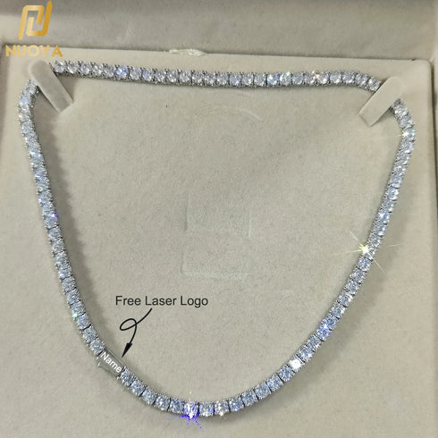 Cubic Zirconia Iced Out Tennis Chain Necklace