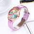 Women's Rainbow Leather Band Quartz Watch