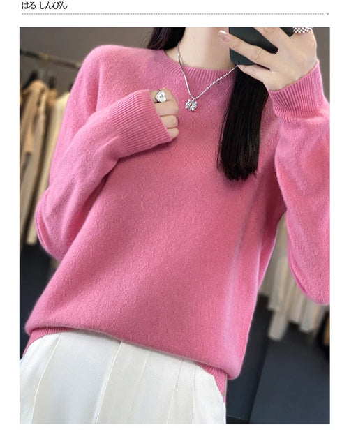 100% Merino Wool Long Sleeve Sweater for Women