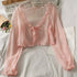 Summer Ruffled Chiffon Long Sleeve Blouse
