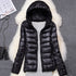 Women’s Lightweight Hooded Puffer Jacket in 15 Colours