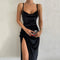 Elegant Evening Gown For Women Summer Velvet Midi Dress