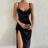 Elegant Evening Gown For Women Summer Velvet Midi Dress