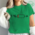 1% Battery Print Graphic Casual T-Shirt for Women