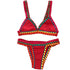 Women’s Boho Red Crochet Bikini Set