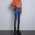 High Waist Thermal Denim Jeans for Women