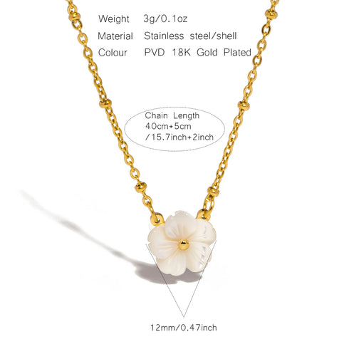 Elegant Flower Shell Necklace for Women