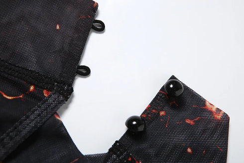 Colorful Print Backless Jumpsuit for Women