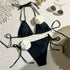 Floral Bandeau Thong Bikini Set for Women