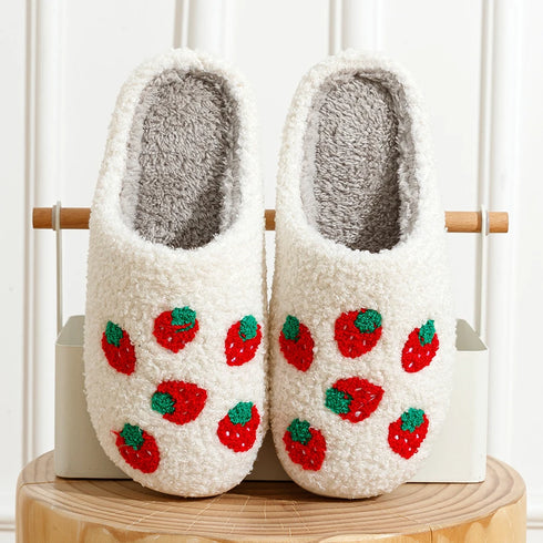 Cute Fruit Women’s Slippers - Winter Indoor Comfort