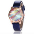 Women's Rainbow Leather Band Quartz Watch