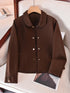 Classic Solid Woolen Coat for Women