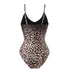 Leopard Print One-Piece Swimsuit with Gauze Skirt