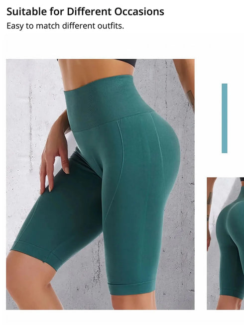 High Waist Tummy Control Seamless Workout Shorts