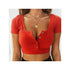 Elegant Short Sleeve Crop Top for Women