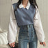 Korean Style Polo Collar Blouse for Women