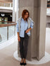 Spring/Summer 2026 New Arrivals Women's Casual Resort Solid-Colour Back-Button Shirt Fashion Streetwear Everyday Wear