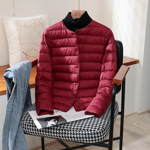 Women's Duck Down Puffer Jacket for Autumn & Winter