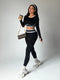 Women's Striped Long Sleeve Yoga Set